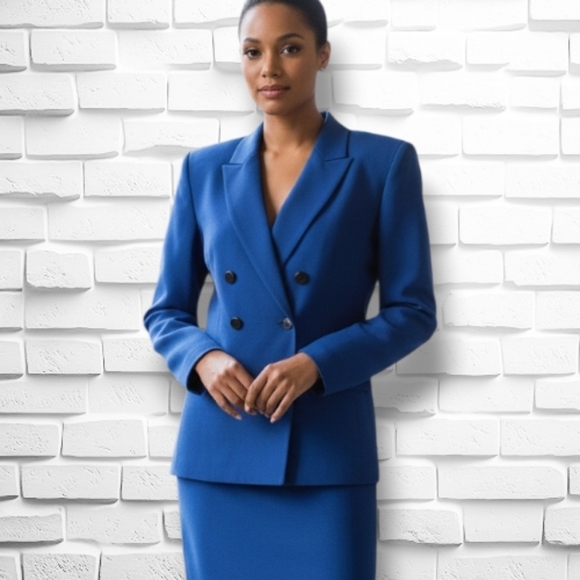 Ellen Tracy Jackets & Blazers - 💙 VINTAGE ELLEN TRACY Royal Blue Power Suit - Size 8